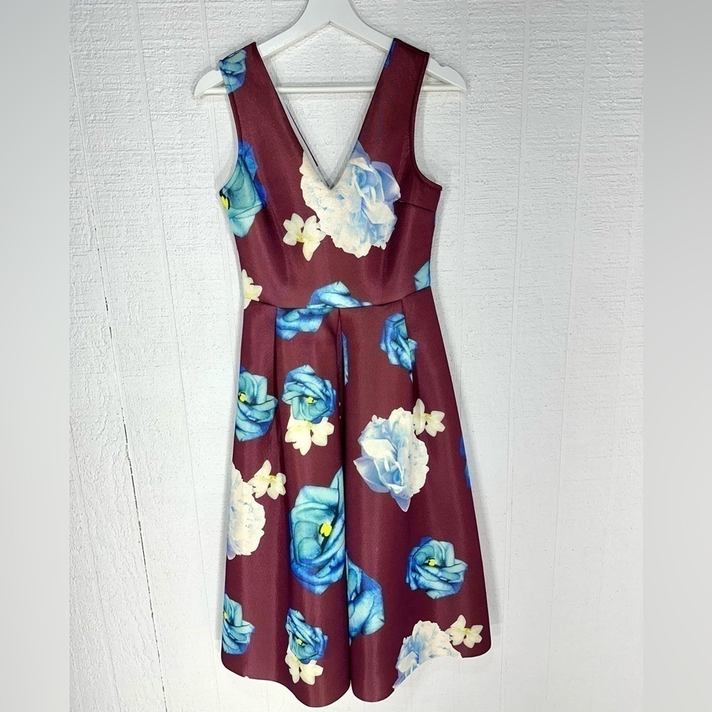 Asos a line floral midi dress size 4